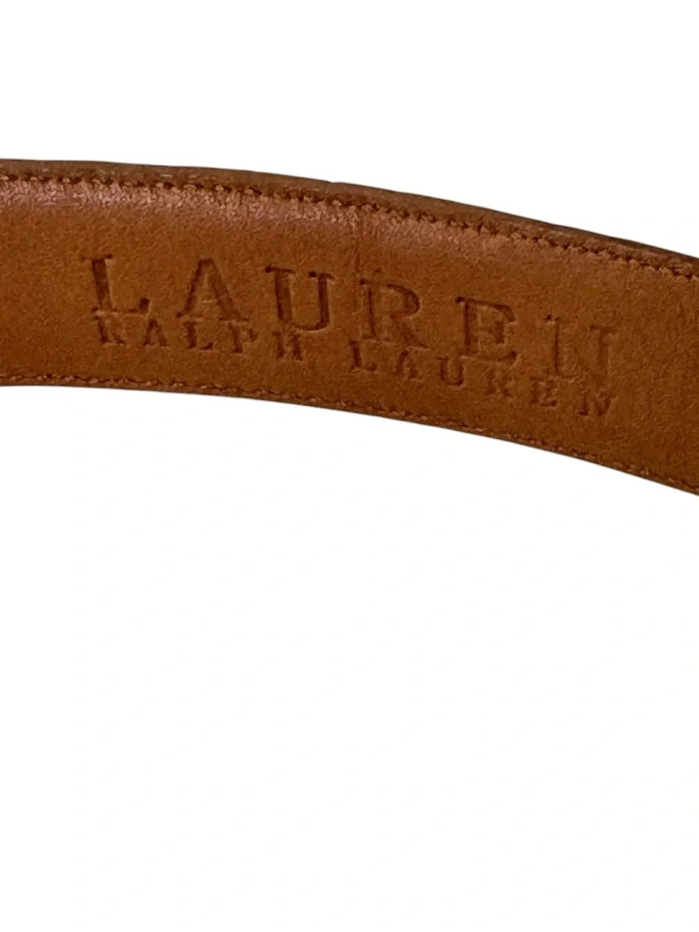 Ralph Lauren Genuine Leather Croc Embossed Belt